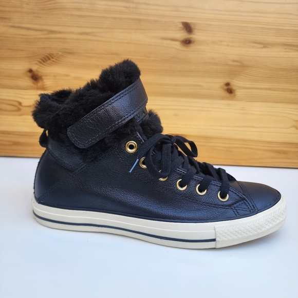 Converse Chuck Taylor AS Brea Lether Size  6.5 Black Limited Edition New - Picture 9 of 12